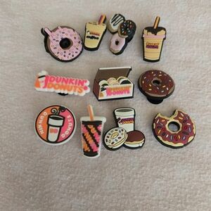 11pcs/set Dunkin Donuts Shoes/Crocs Charms